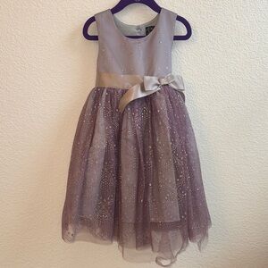 Charming Lilac Kids Dress with Bow size 5
